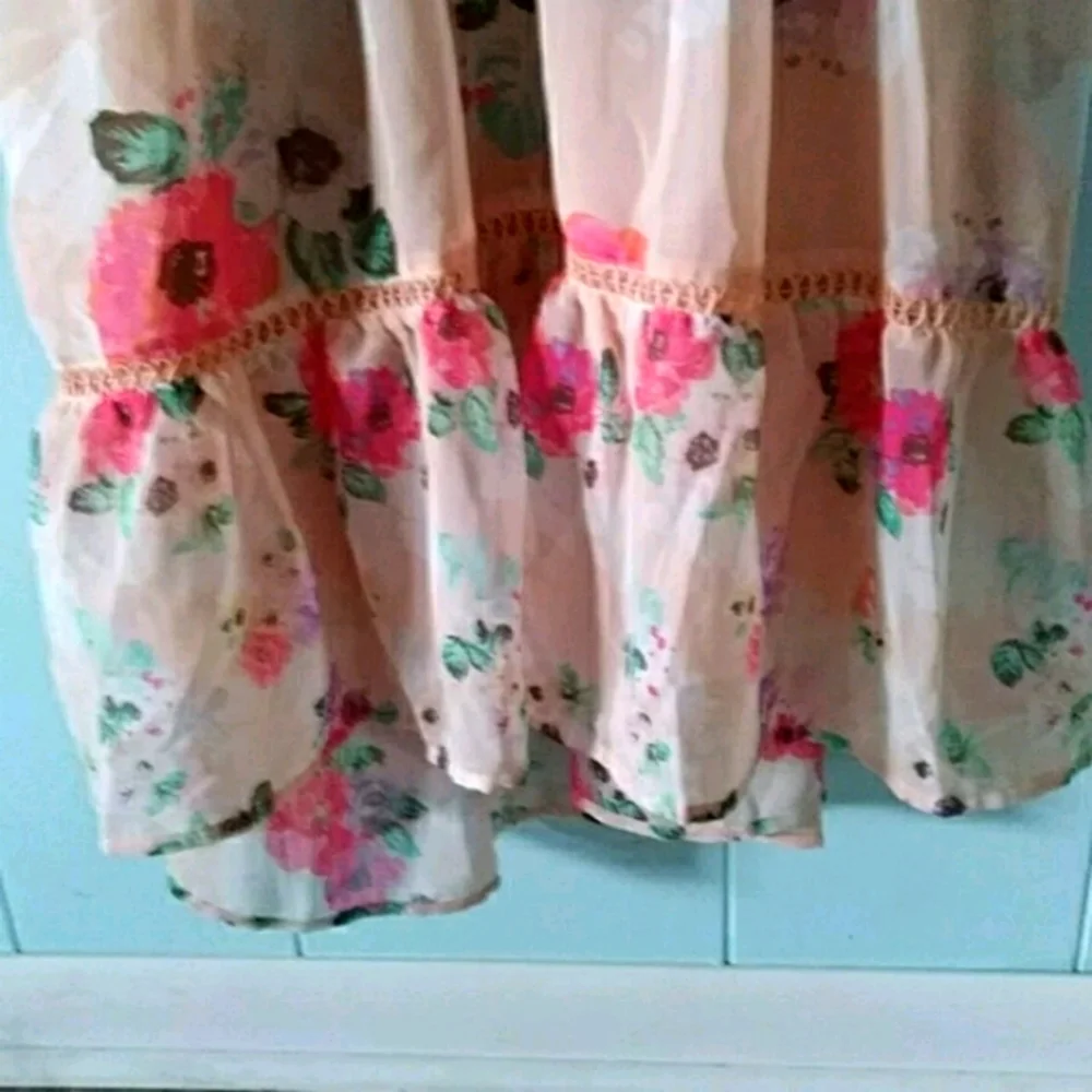 NWT Children's place sheer peach floral dress